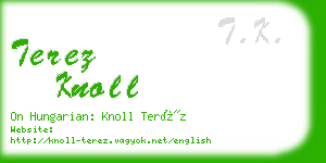 terez knoll business card